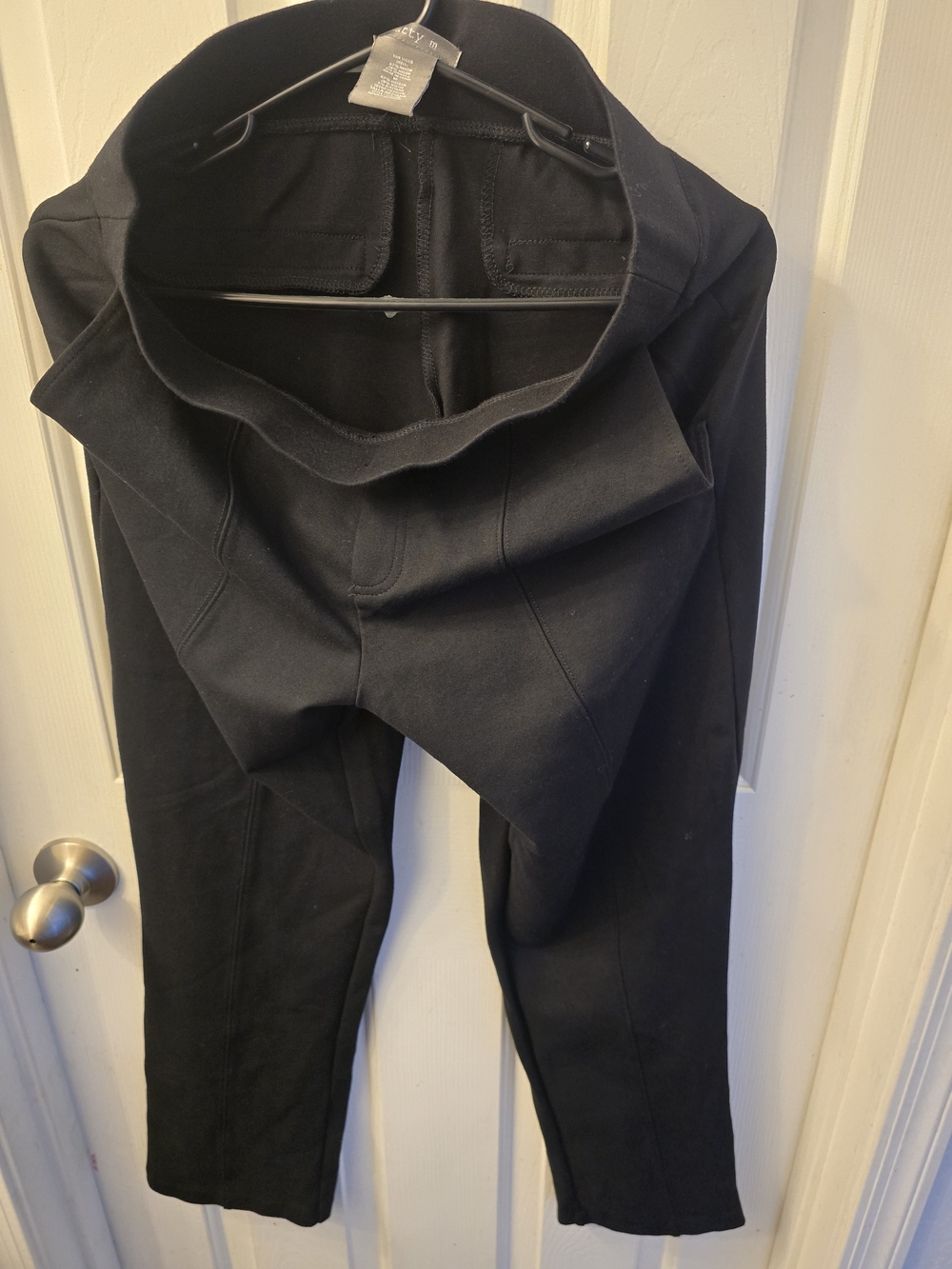 Matty M Black High-Rise Ponte Leggings